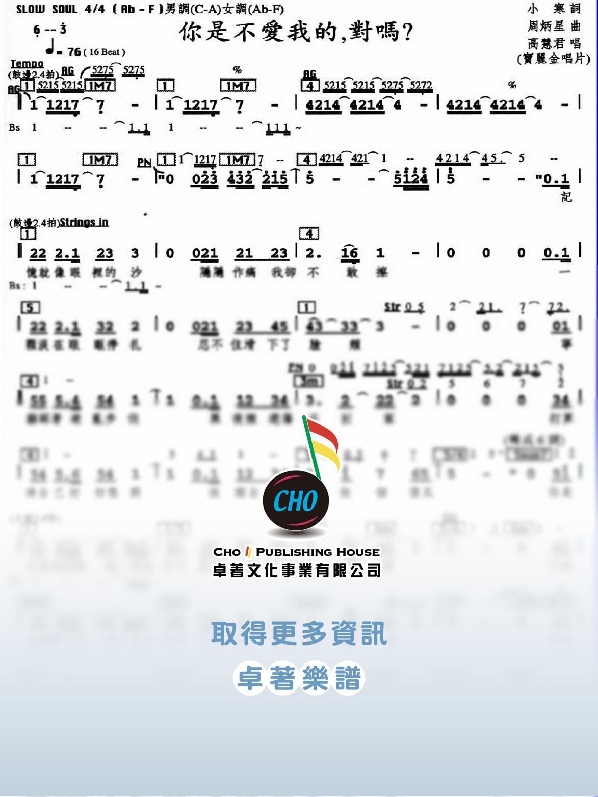 你是不愛我的對嗎